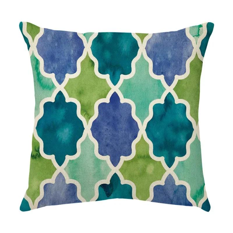 

Абстрактная Геометрия Красочный Принт Узор Наволочка для Подушки для Дома Гостиной Дивана Декоративная Подушка 45x45см 66x66cm бордовый