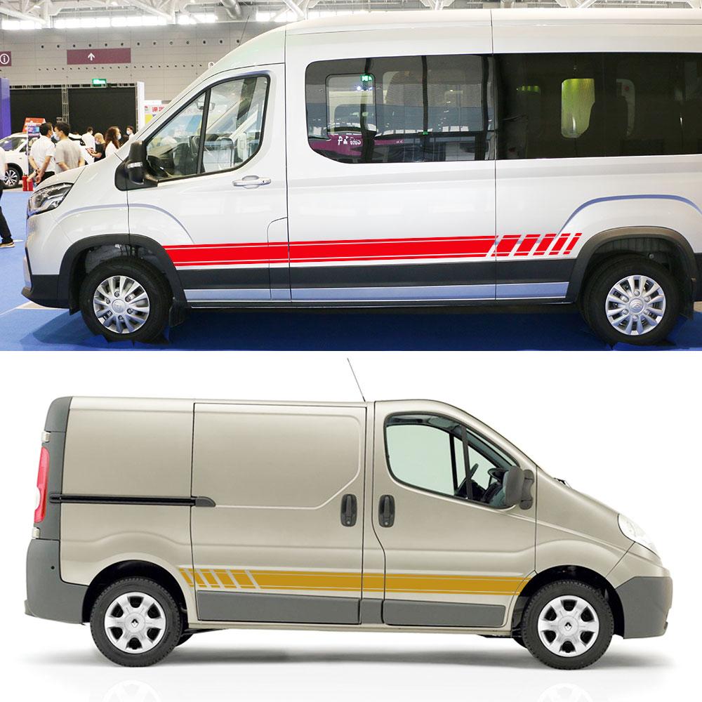 2PCS Car Door Stickers For Renault Trafic 3 2 Fiat Talento Nissan NV300 Vauxhall Vivaro Camper Van Vinyl Film Decals Accessories