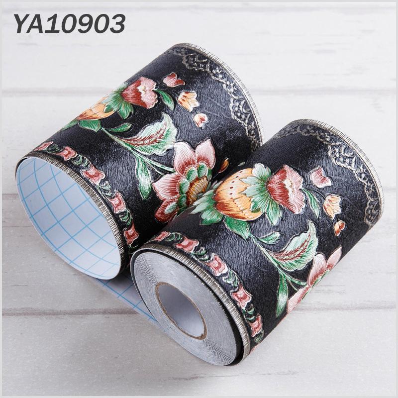 5 Meter PVC Self-Adhesive Border Pattern Sticker Wall Skirting Waistline Decor Waterproof Kitchen Bathroom Tile Wall Decals