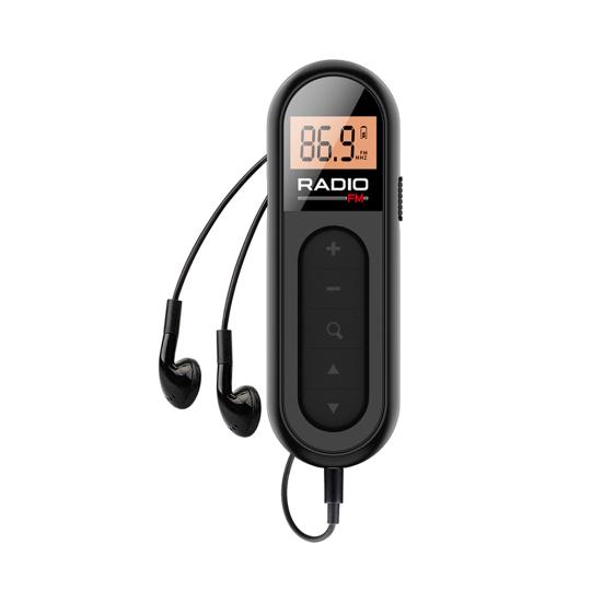 

Мини карманный клип с ЖК-дисплеем с подсветкой, FM-радио и регулируемым разъемом для наушников 3,5 мм