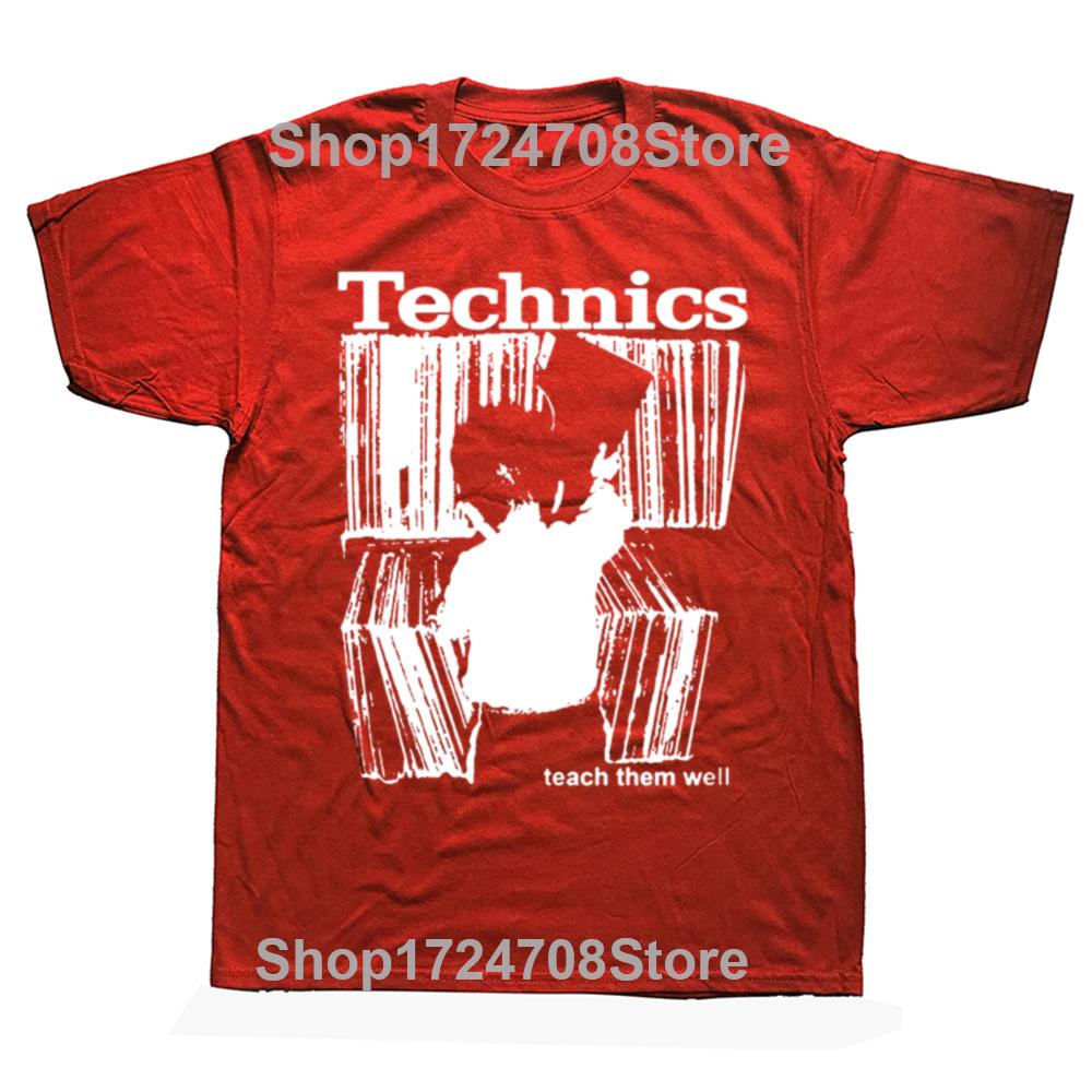Funny Technics TShirt Kid Teach Them Well Dj Music Graphic Men Fashion Casual Tshirt 100 Cotton Loose Oversized T Shirt S