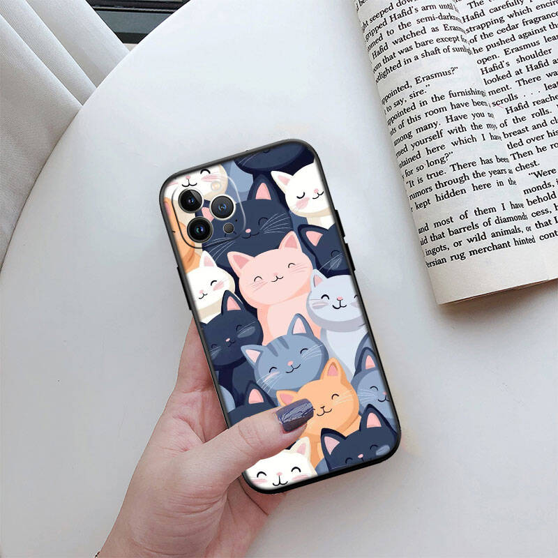 MH30 Cat Kitten Meow Phone Shell Case for iPhone 7 8 11 12 13 14 15 16 17 16E XS Pro Max XR X SE Air