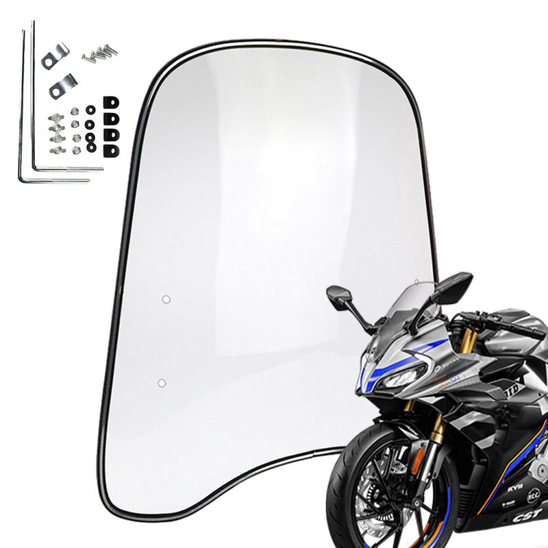 Universal PC Motorcycle Windshield Large Windscreen Compatible With Motorcycles Electric Cars Scooters 46x42.5cm United States