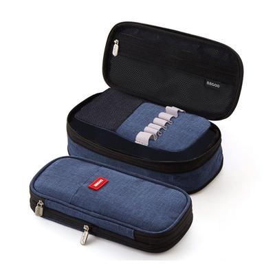 FAISHILAN Large Capacity Pencil Case with Multifunctional Tool Pencil Suitable for Junior High and College Boys and Office and Working Canvas with
