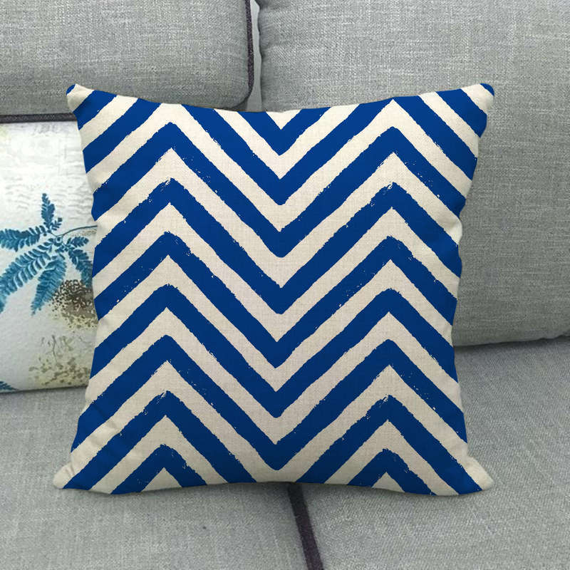 Simple Pattern Series Digital Printing Short Plush Pillow Covers Decorative For Car Sofa Office Cushion Cover Home Goods
