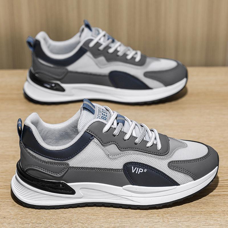 Men's Casual Mesh Breathable Thick Sole Height Increasing Dad Shoes Men's Versatile Soft Sole Sports Shoes