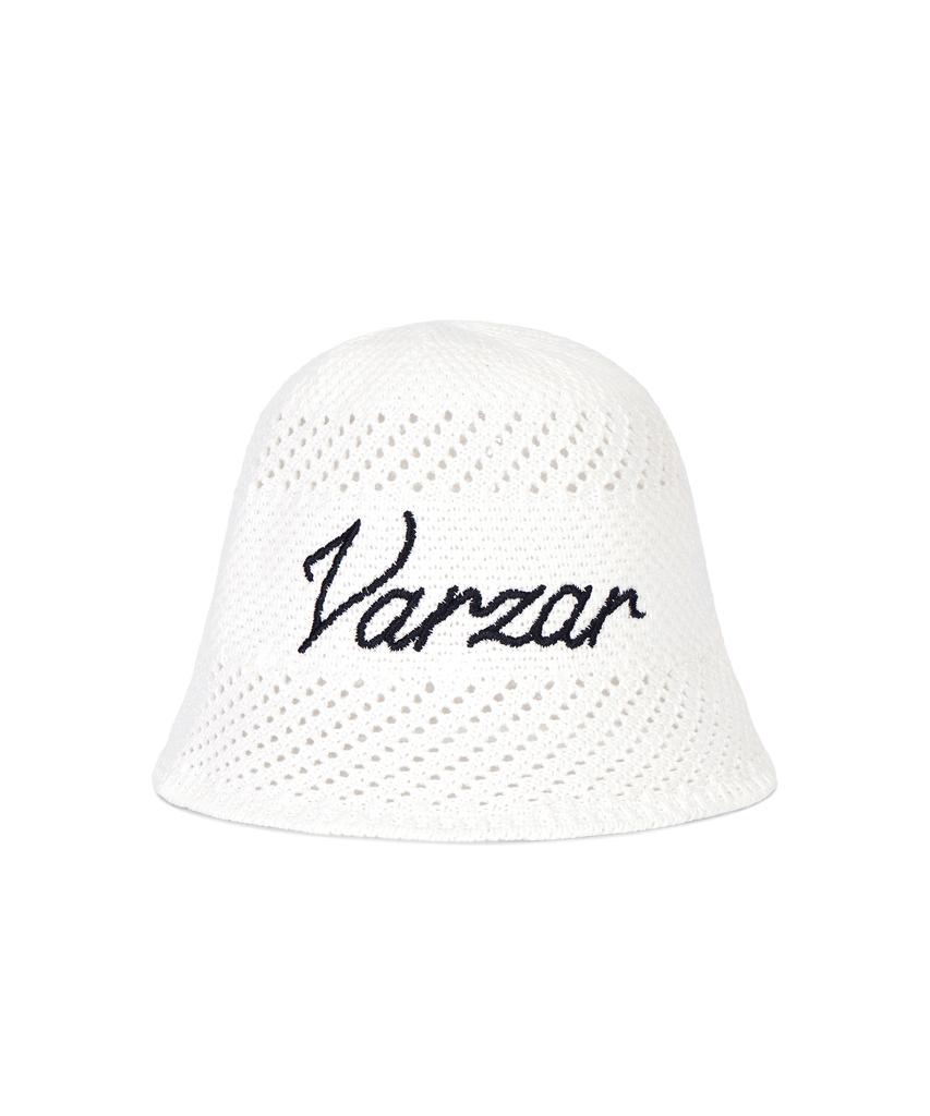 Bajal New Wave Punched Knit Bucket Hat White