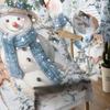 Christmas Snowman Tree Elk Squirrel Curtains For Living Room Tulle Window Curtain Bedroom Kitchen Veil Drapes