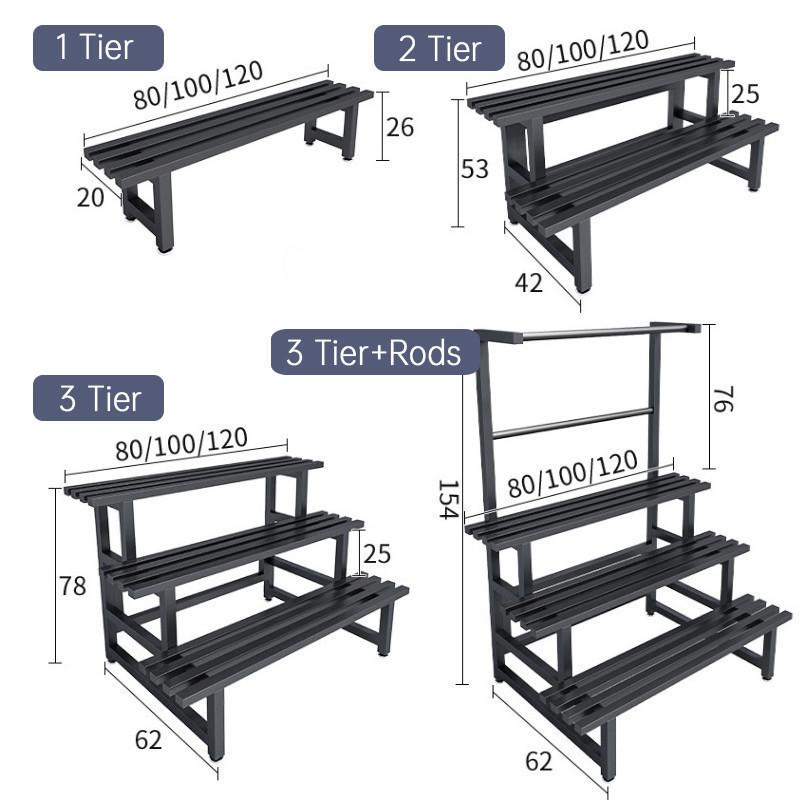 Stainless Steel Metal Flower Step Display Stands Balcony Flower Room Plant Rack Waterproof Multi-Layer Ladder Shelf