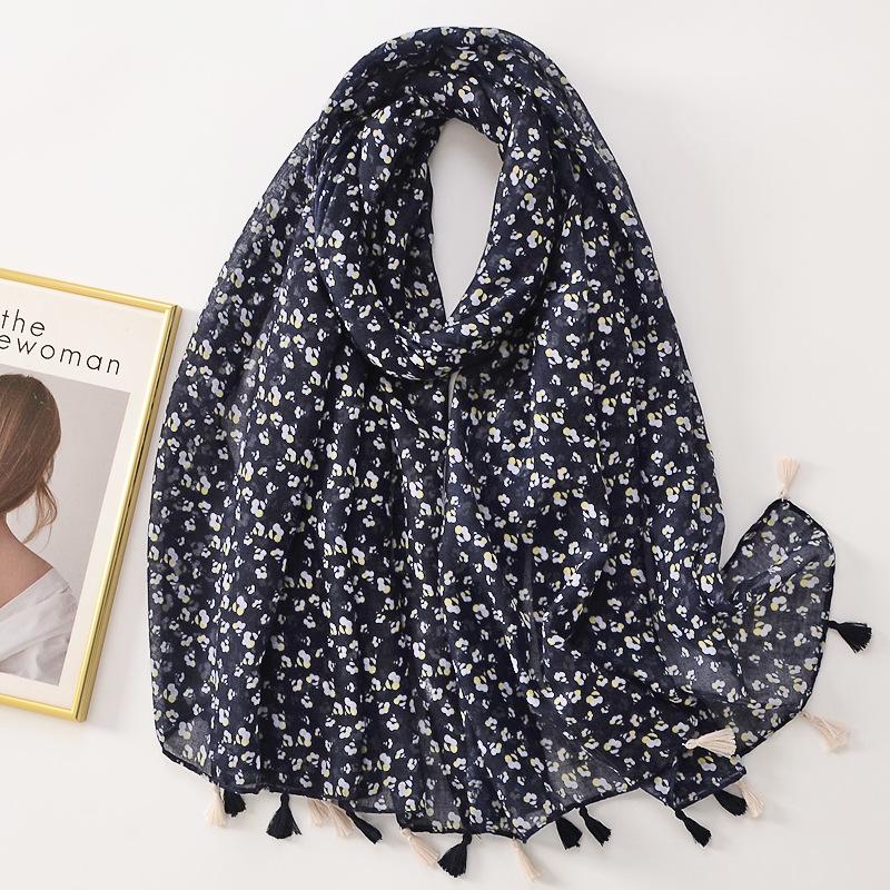 Herbst Neue Mode Böhmisch Süß Floral Quaste Viskose Schal Tuch Dame Hohe Qualität Wickel Pashmina Stola Bufandas Muslimischer Hijab