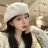 White Beret Women's New Face Showing Newsboy Hat Painter Hat Versatile Hat Women's Winter Style