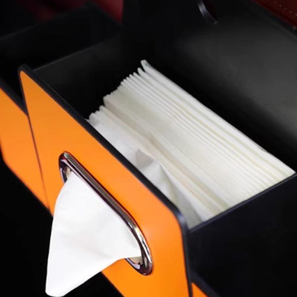 Partition Design Car Backseat Storage Box Water-proof Phone Stand Holder Vehicle Tissue Box Multifunctional with Hook