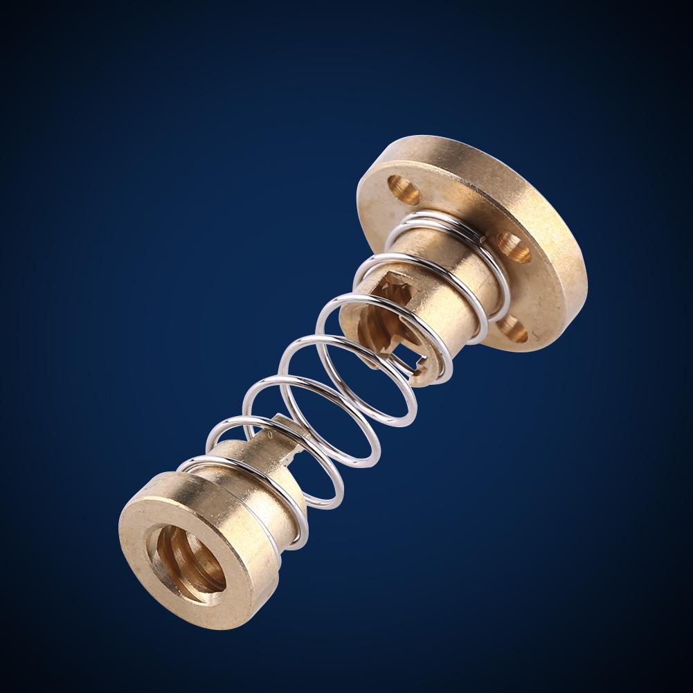 Anti Backlash Spring Loaded Elimination Gap Nut for T8 Threaded Rod Screw 3D Printer Part