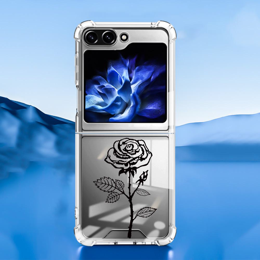 Samsung Galaxy Z Flip 5 Butterfly Lace 2-in-1 Phone Case with TPU+PC Material