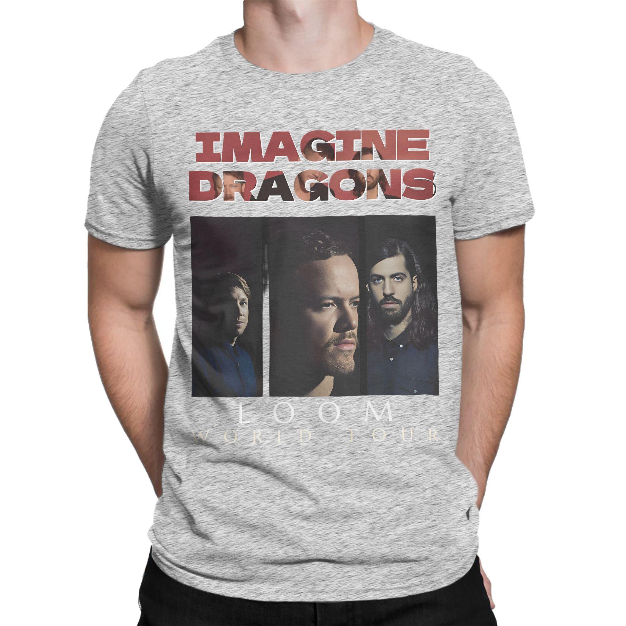 GUOYAN TOP Imagine Dragons Reflections Fans Tour 2025 T-shirt voor Mannen 100% Katoen T-shirt Ronde Hals T-shirts Korte Mouw Kleding Grote Maten L