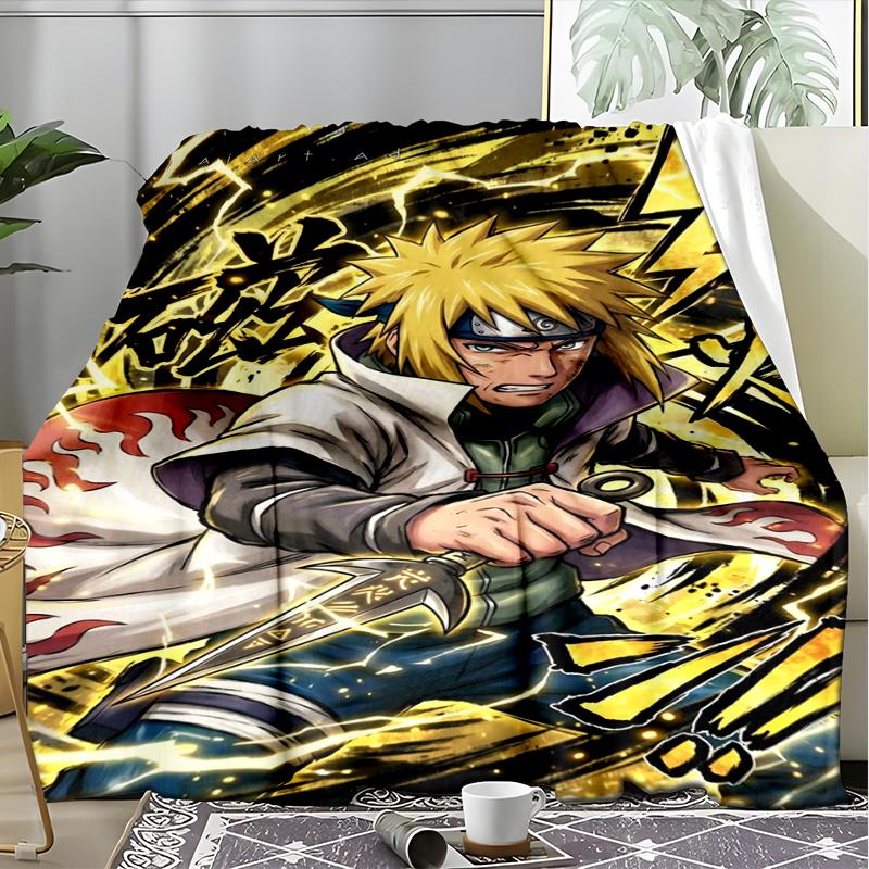 Naruto Power Print Flannel Blanket, Soft Warm Lightweight Throw Blanket for Living Room,Sofa Bed Camping Office
