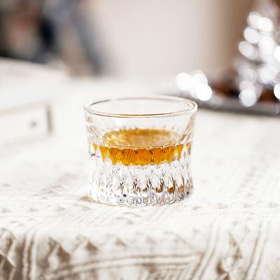 Clear Waist Whiskey Glasses Coffee Glasses Handmade Vintage Style Drinking Glasses Whisky Unique Gifts for Men Restaurant Bar