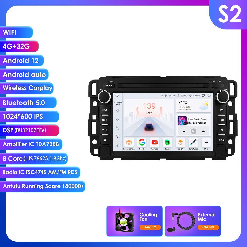 7-Inch Android GPS Car Navigation Player with CarPlay for Enclave, Hummer, GMC.