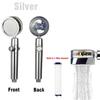 360 Degrees Rotation Handheld Turbo Fan Shower Head High Pressure Water Saving Spray Adjustable Filters Bathroom Accessories