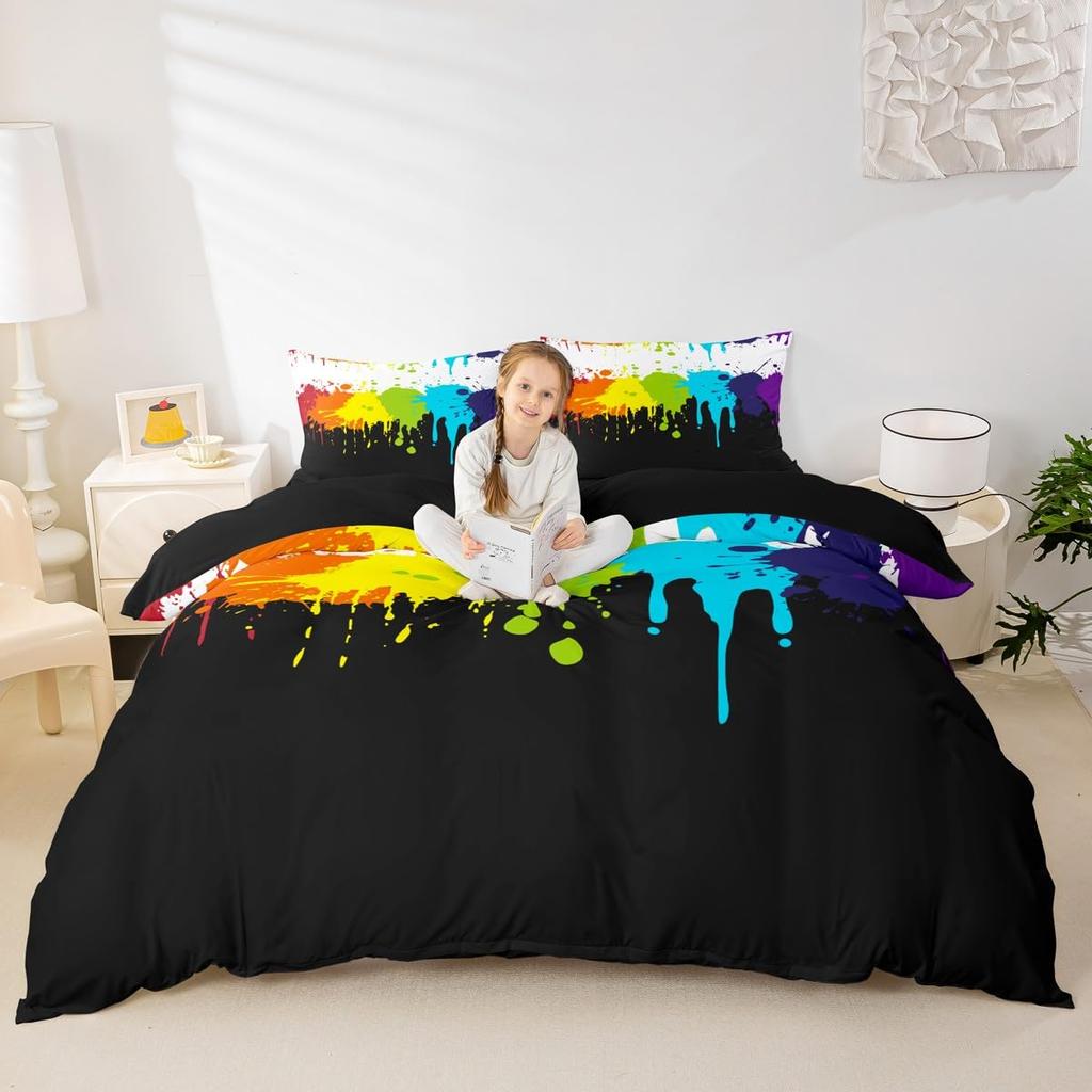 Erosebridal Tree of Life Comforter Cover Sun and Moon Bedding Sets, Gothic Bohemian Duvet Cover Twin 2Pcs Trippy Galaxy Stars Bedding with 1