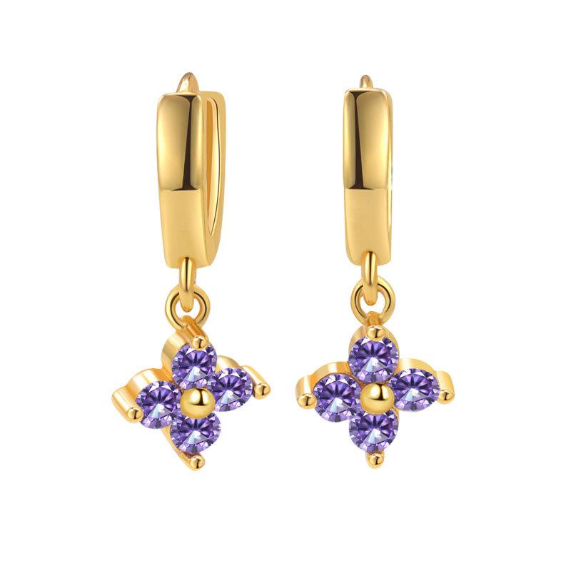 Trendy Geometric Floral Zircon Ear Cuffs Multi Cubic Zirconia Elegant Earrings For Women Fashion Jewelry