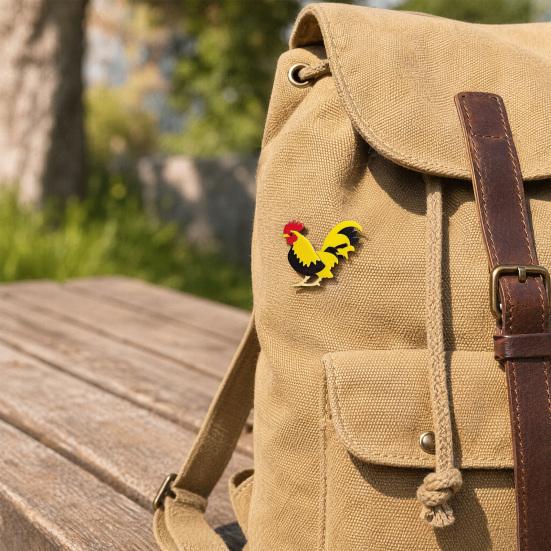 Chicken Rooster Brooch Pin, Acrylic Lightweight Farm Animal Jewelry, for Backpacks Hats Jackets Thanksgiving