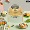 2/3 Items Stainless Steel Chafing Dish Buffet Set, Gold Round Chafer Countertop 47*47*45cm for Catering