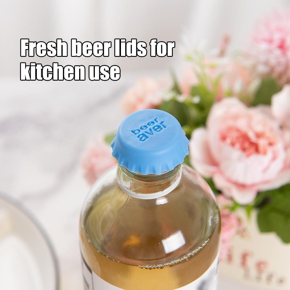 6 PCS Silicone Bottle Cap Color Round Soft Glue Plug Keeps Fresh Vacuum Sealing Champagne Bottle Creative Kitchen Tool Bar Tool