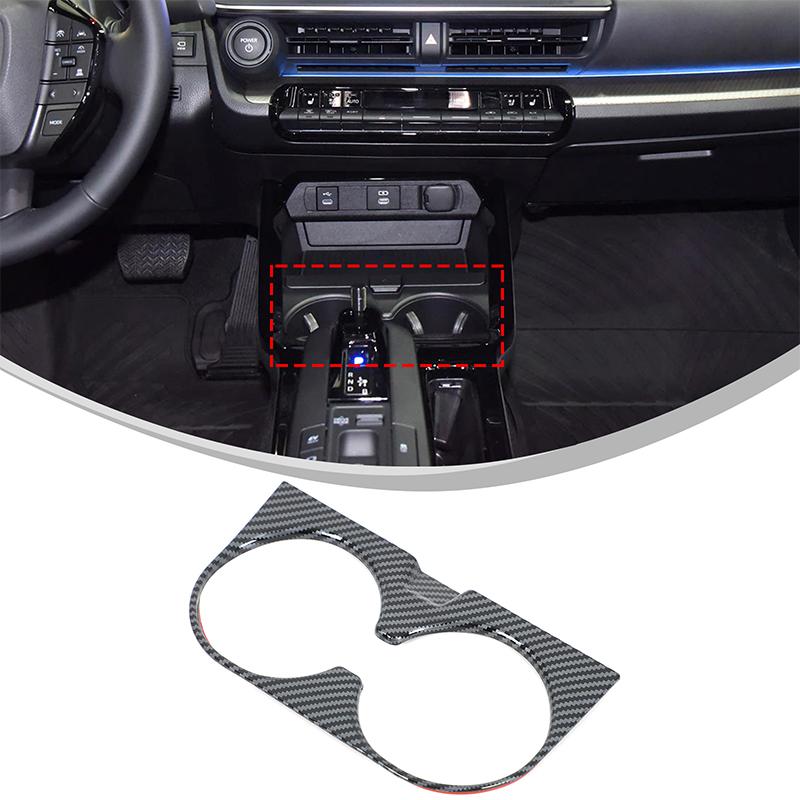 ABS Carbon fiber pattern kit Car central control gear panel, glass lifting frame cover Suitable for Toyota Prius 60 Series +