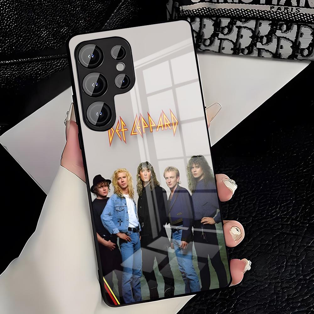 D-Def Leppard Band Phone Case For Samsung S26 S25 Plus S20 S20 Plus S22 Ultra S23 FE S21 Plus S21 Ultra Glass Cover