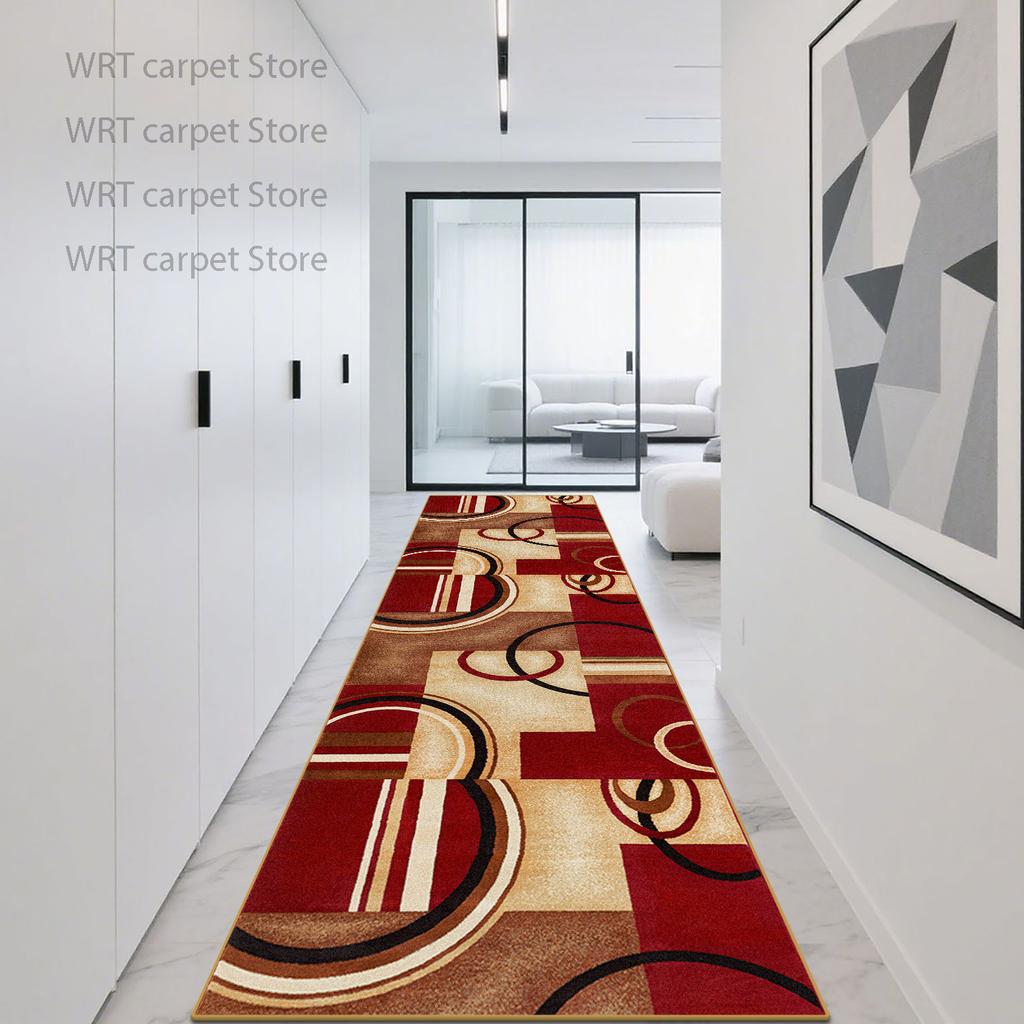 Nordic Geometric Style Long Runner Rug Decoration Home Easy Clean Stair Corridor Carpet Living Room Anti Slip Porch Hallway Mat
