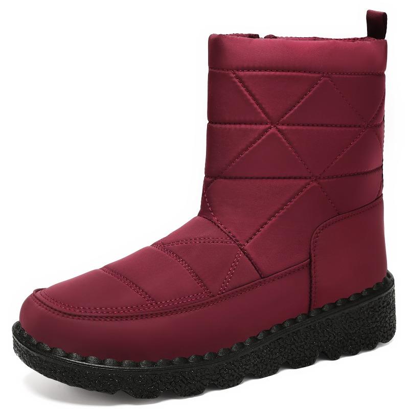 Women's Shoes, Cotton Shoes, Fleece and Thickened High-top Anti-slip Snow Boots, Casual and Versatile Cotton Boots