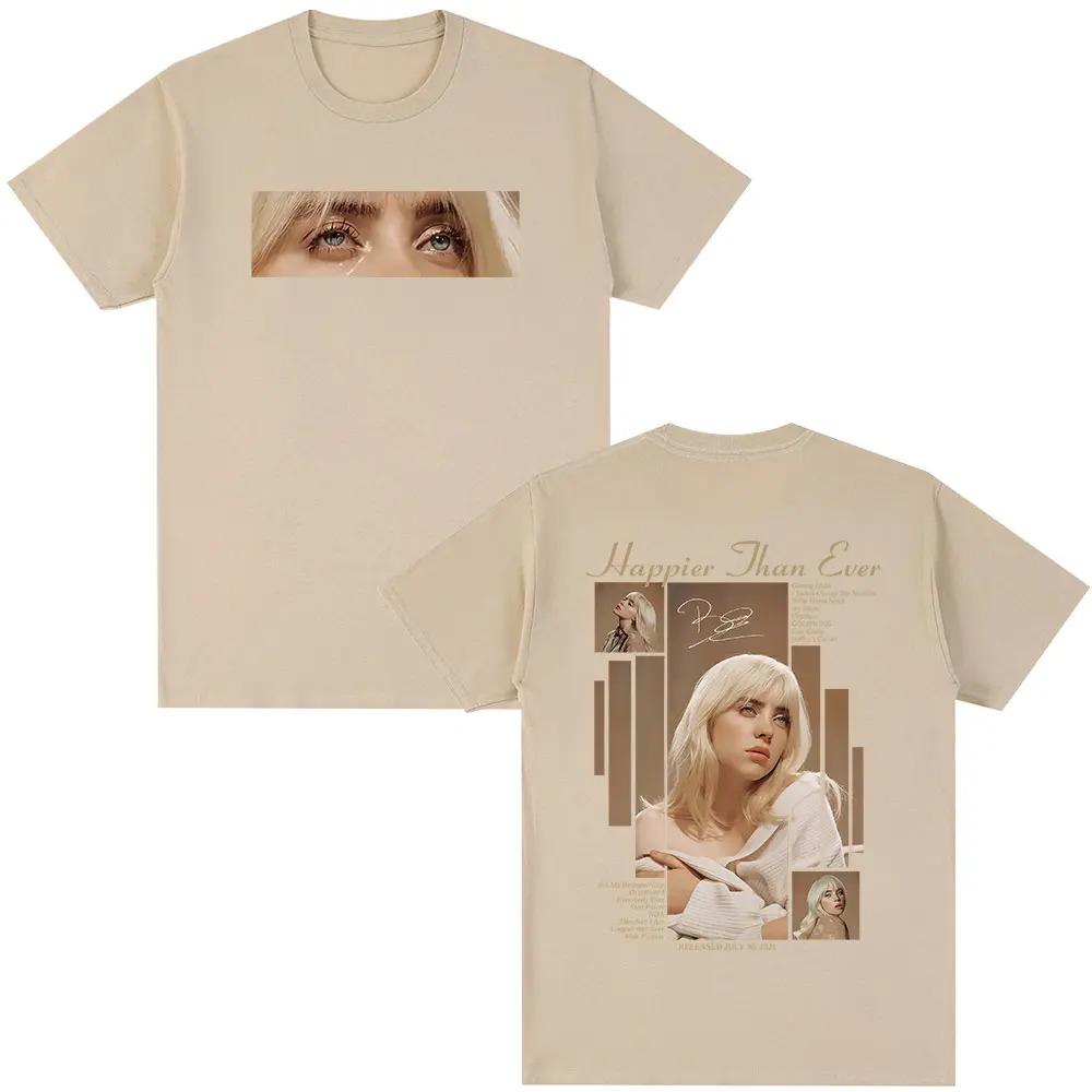 Billie Eilish Hit Me Hard and Soft Album Poster Graphic Print TShirts Men Women Fashion Cotton Tees Y2k Fashion Oversized Tops