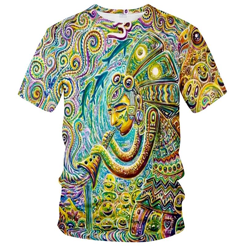 Abstract Phoenix Graphic T Shirt for Men 3D Printed Colorful Streetwear T-shirt y2k Tops Womens