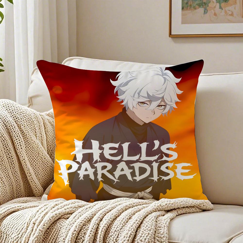 Anime Dark HHells PParadise Cushion Cover Pillowcase Antidustmite living Room Sofa Decor Cushion Room