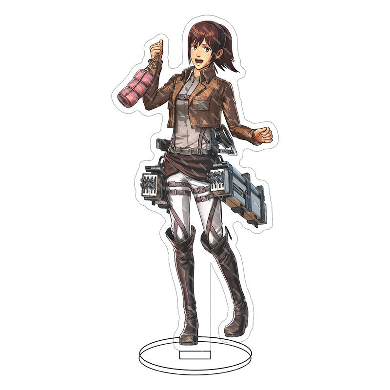 Anime Attack On Titan Acrylic Double-Sided Stands Model Figure Eren Jaeger Ackerman Hange Zoe Tabletop Decorations Standing