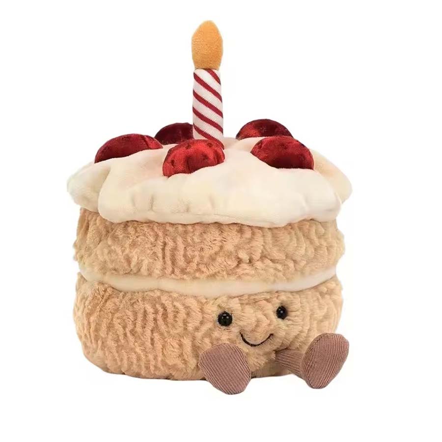 Hotsale 28cm Birthday Cake Doll Plush Doll Toy Gift Cartoon Style Children's Rag Doll Pendant Doll Happy birthday Gift