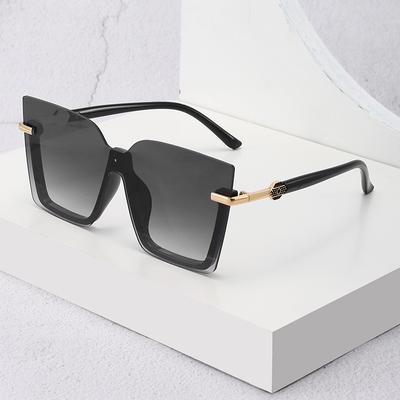 Occhiali da Sole Unisex Streetwear Montatura Grande Occhiali Maschera Traforato Quadrato Occhiali da Sole Monoblocco Donna Uomo Occhiali