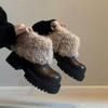 ~ Cm thick-soled short boots women's winter plush furry art raw Martin boots snow boots keep warm