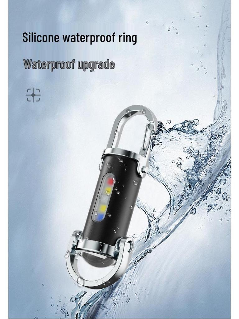 Portable Waterproof Keychain Flashlight – Multifunctional, Rechargeable Emergency Light