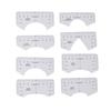9Pcs Alignment Ruler Set Centering Guide Contour Design DIY T?Shirt Round?Neck V?Neck Sewing Ruler