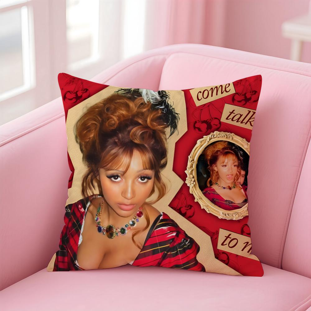 British Sexy Beautiful Singer PPink PPantheress Cushion Cover Pillow Case Soft Skin Friendly Fabric Concealed Zipper