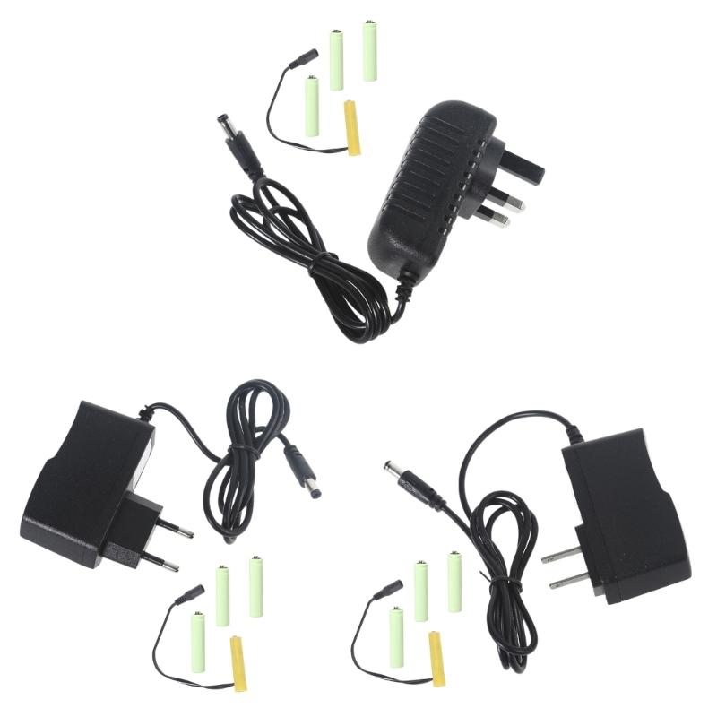 6V LR3 AAA Dummy Battery AAA Battery Eliminators Cable Replace 4Pcs 1.5V AAA Batteries for LED Light Toy Remote Control