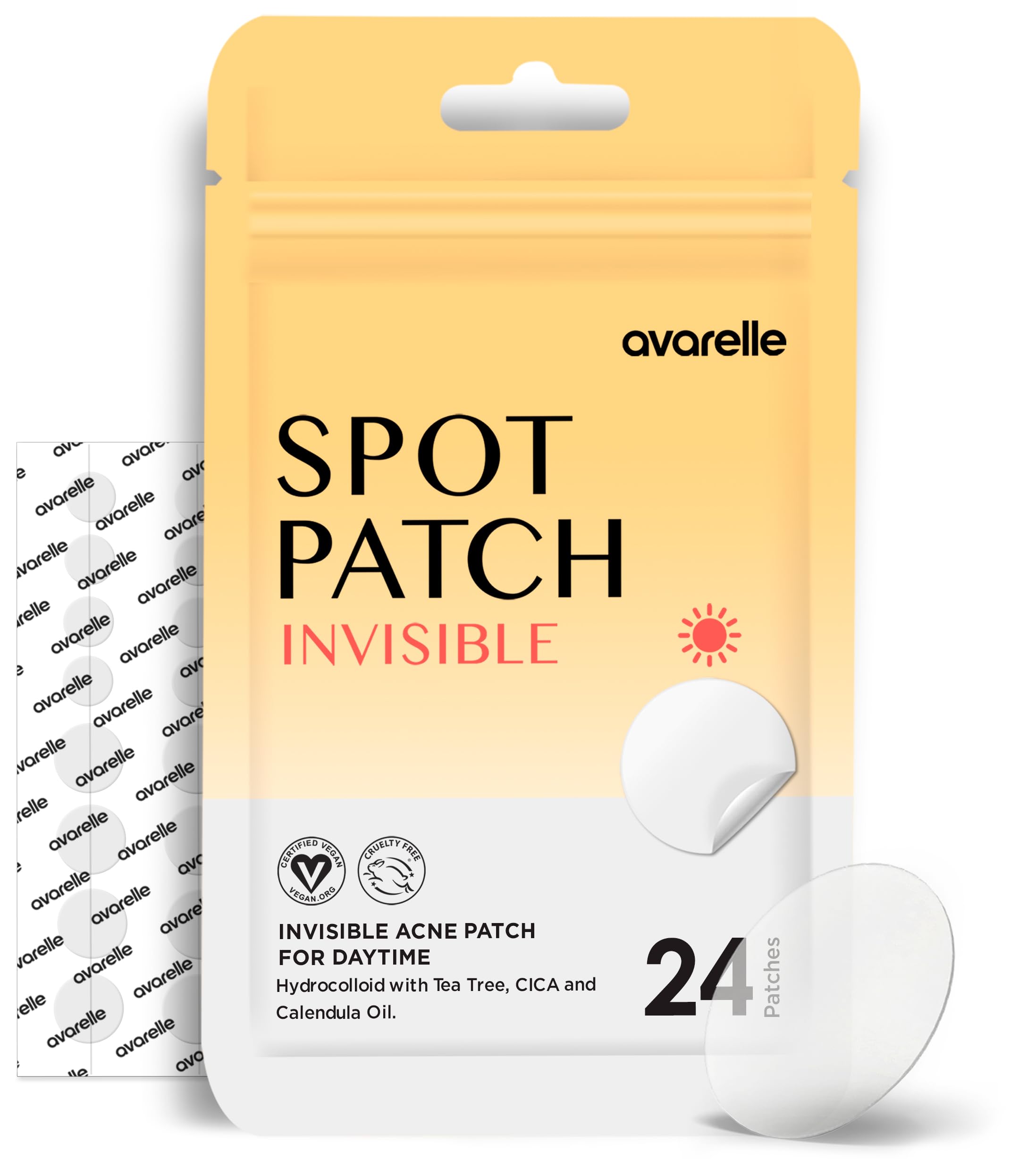 AVARELLE Cover Patch AM Daytime Hydrocolloid With Essential Oils (24 Count)