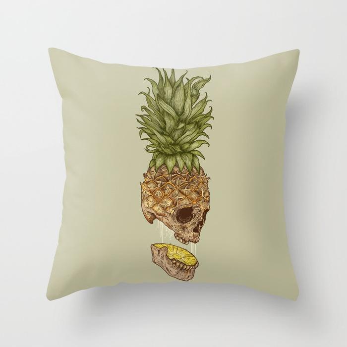 Tropical Fruit Painted Pineapple Linen Pillow Pillow Case Casual Comfortable Car Sofa Office Cushion Cover