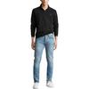 Polo Ralph Lauren Solid Logo Embroidered Long Sleeve Polo Shirt Men Tops Black MNPOKNI16820362-001