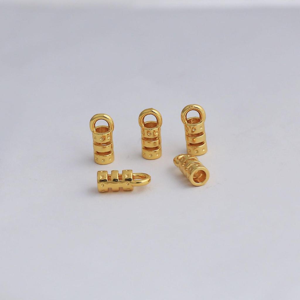 18k Gold-Filled Copper Plated Clip Buckle & Chain Clasp for DIY Leather Cord and Steel Wire.