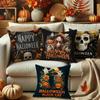 Happy Halloween Black Cat Pillowcasesuitable For Sofa Car Bedroom Decorative Cushion Cover Pillow Cover