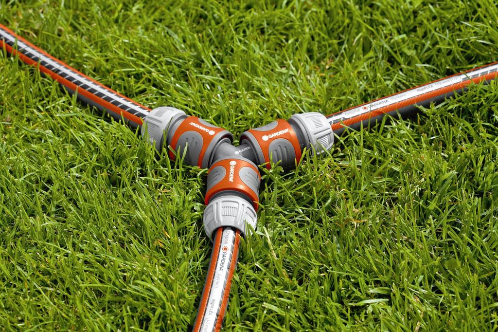 GARDENA Schlauchabzweigverbinder-Set, Hergestellt in Deutschland, Grau, Passend für 13mm (1/2 ") bis 15mm (5/8 ") Schlauchdurchmesser, 18287-20, Produktgarantie: Bis zu 5 Jahre