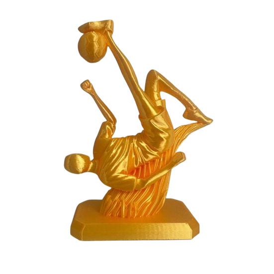 Bicycle Kick Soccer Statue Athlete Figurine 3D Printed Acrobatic
